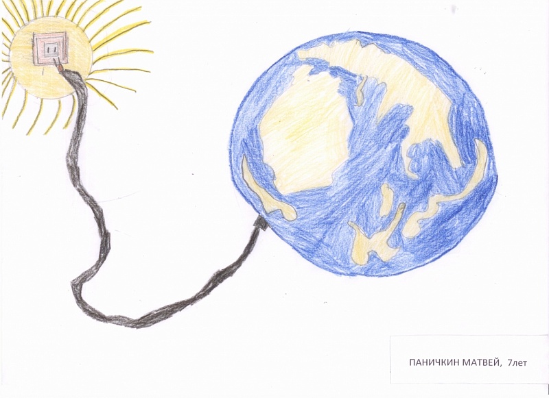 Паничкин Матвей, 7 лет
"Энергия солнца"
Свет в нашей жизни 