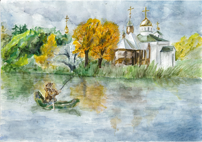Храм на реке Ижоре. (Санкт-Петербург-Колпино)