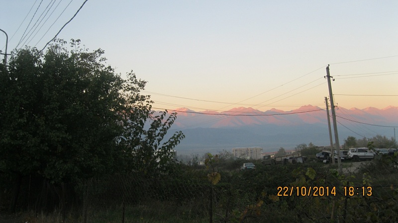 Вид Кавказа из города Телави