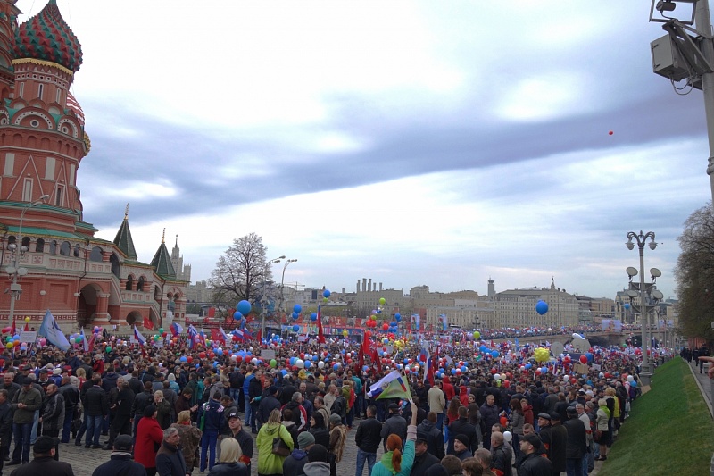 1 мая 2015 года, перед началом демонстрации на Красной площади