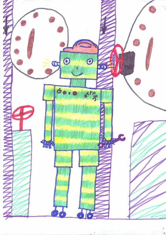 Паньшина Александра, 8 лет, Верхнетагильская ГРЭС<br />
"Робот - на смену маме"