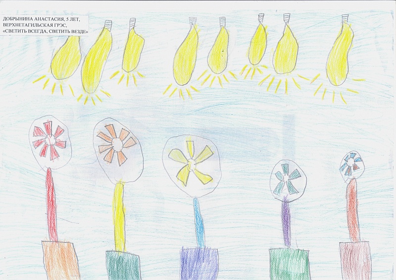 Добрынина Анастасия, 5 лет - "Светить всегда, светить везде!"
Верхнетагильская ГРЭС