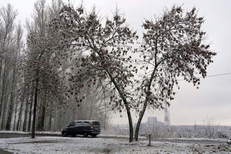 Первый снег Костромская ГРЭС