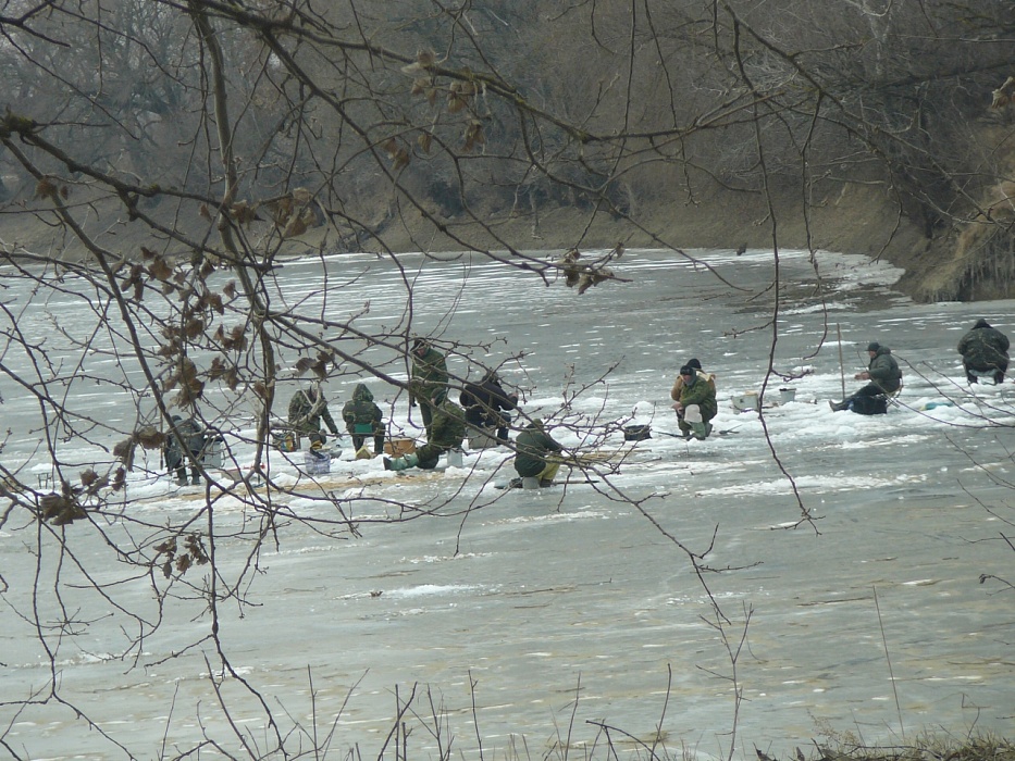 Суровая зима 2012 года в Молдавии. Рыбаки ликуют1