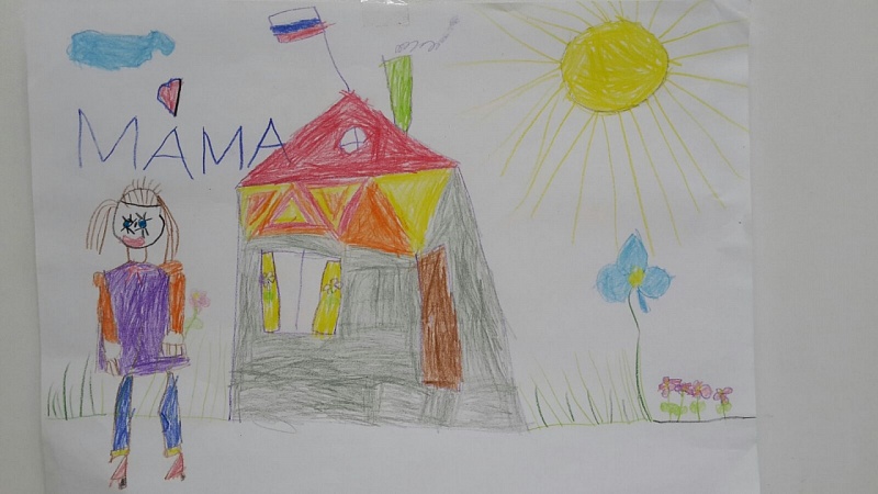 Голышев Артем, 4 года, "Пусть всегда будет солнце и мама"