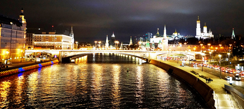 панорама вечерней Москвы