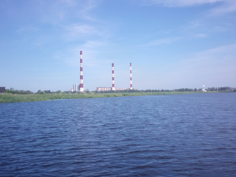 Костромская ГРЭС. Вид с реки Шачи.