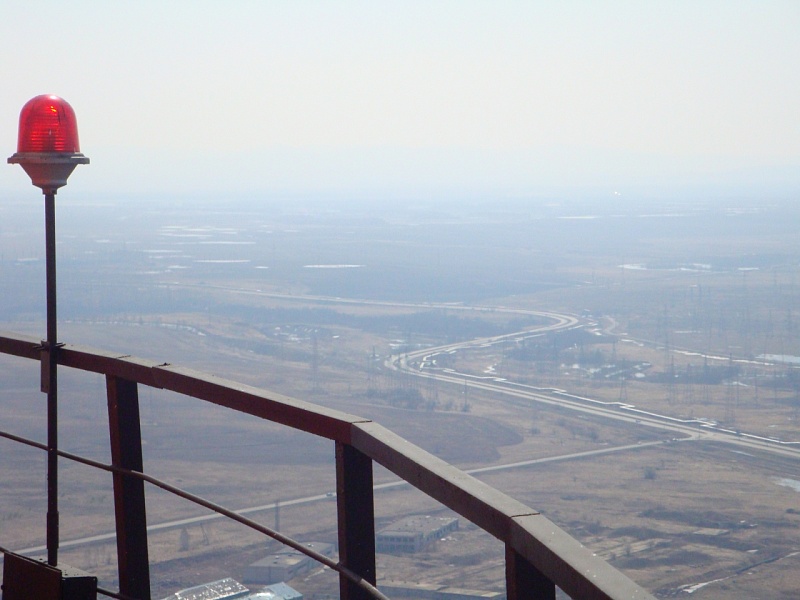 фото с дымовой трубы с высоты 370 м.