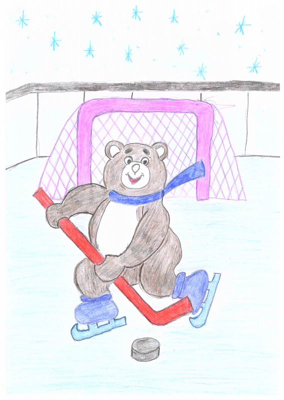 Мишка хоккеист